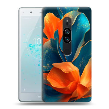 Пластиковый чехол на Sony Xperia XZ2 Premium с принтом Цветы Пластиковый чехол на Sony Xperia XZ2 Premium с принтом Цветы