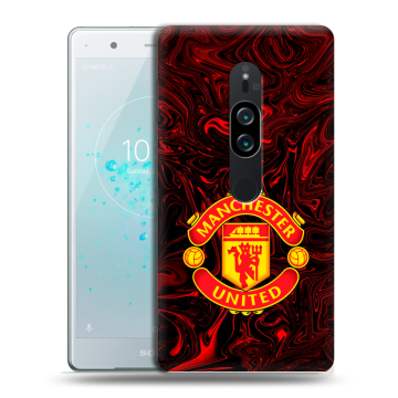 Пластиковый чехол на Sony Xperia XZ2 Premium с принтом Manchester United