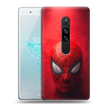 Пластиковый чехол на Sony Xperia XZ2 Premium с принтом Spiderman Человек паук