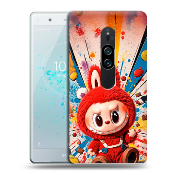 Пластиковый чехол на Sony Xperia XZ2 Premium с принтом Labubu Лабубу