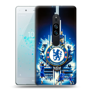 Пластиковый чехол на Sony Xperia XZ2 Premium с принтом Chelsea Челси