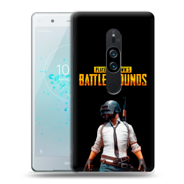Пластиковый чехол на Sony Xperia XZ2 Premium с принтом PUGB ПАГБ