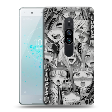 Пластиковый чехол на Sony Xperia XZ2 Premium с принтом Ahegao Ахегао Аниме