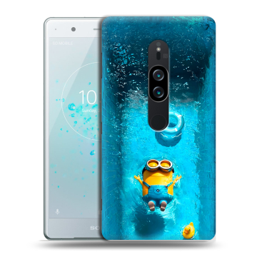 Пластиковый чехол на Sony Xperia XZ2 Premium с принтом Миньоны Пластиковый чехол на Sony Xperia XZ2 Premium с принтом Миньоны
