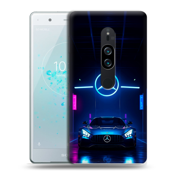 Пластиковый чехол на Sony Xperia XZ2 Premium с принтом Mercedes Мерседес