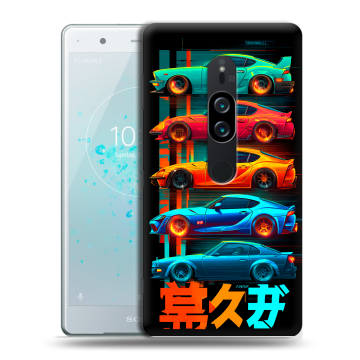 Пластиковый чехол на Sony Xperia XZ2 Premium с принтом машины тачки