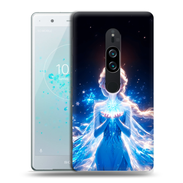 Пластиковый чехол на Sony Xperia XZ2 Premium с принтом Холодное сердце Frozen