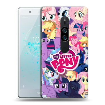 Пластиковый чехол на Sony Xperia XZ2 Premium с принтом My little pony Дружба чудо
