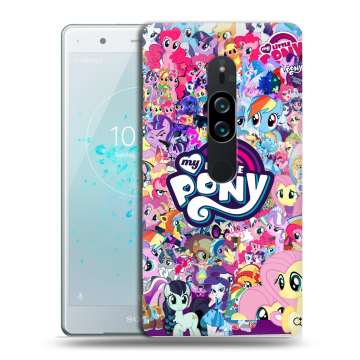 Пластиковый чехол на Sony Xperia XZ2 Premium с принтом My little pony Дружба чудо