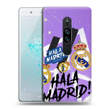 Пластиковый чехол на Sony Xperia XZ2 Premium с принтом Real Madrid Реал Мадрид