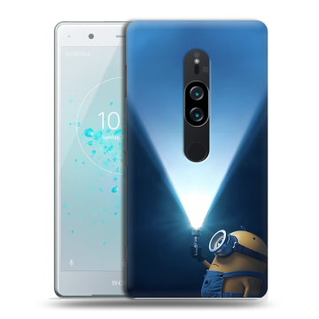 Пластиковый чехол на Sony Xperia XZ2 Premium с принтом Миньоны