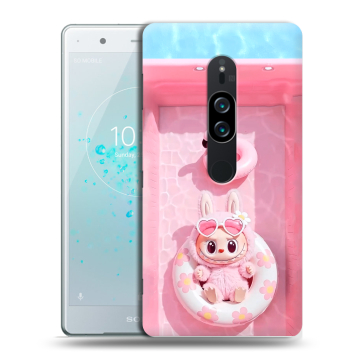 Пластиковый чехол на Sony Xperia XZ2 Premium с принтом Labubu Лабубу