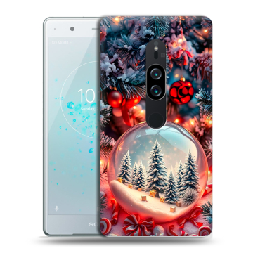 Пластиковый чехол на Sony Xperia XZ2 Premium с принтом Новый год Пластиковый чехол на Sony Xperia XZ2 Premium с принтом Новый год