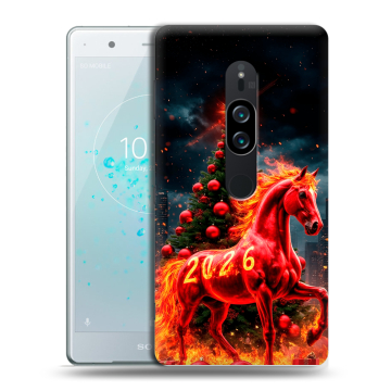 Пластиковый чехол на Sony Xperia XZ2 Premium с принтом Новый год Пластиковый чехол на Sony Xperia XZ2 Premium с принтом Новый год