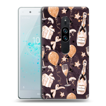 Пластиковый чехол на Sony Xperia XZ2 Premium с принтом Новый год Пластиковый чехол на Sony Xperia XZ2 Premium с принтом Новый год