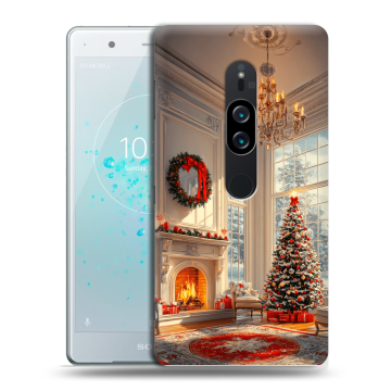 Пластиковый чехол на Sony Xperia XZ2 Premium с принтом Новый год Пластиковый чехол на Sony Xperia XZ2 Premium с принтом Новый год