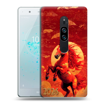 Пластиковый чехол на Sony Xperia XZ2 Premium с принтом Новый год Пластиковый чехол на Sony Xperia XZ2 Premium с принтом Новый год