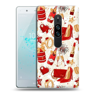 Пластиковый чехол на Sony Xperia XZ2 Premium с принтом Новый год Пластиковый чехол на Sony Xperia XZ2 Premium с принтом Новый год