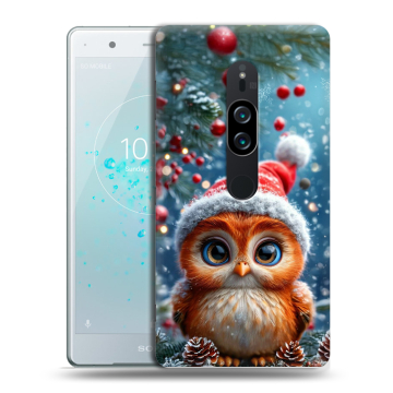 Пластиковый чехол на Sony Xperia XZ2 Premium с принтом Новый год