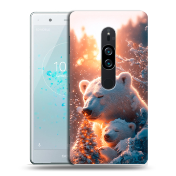 Пластиковый чехол на Sony Xperia XZ2 Premium с принтом Новый год