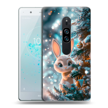 Пластиковый чехол на Sony Xperia XZ2 Premium с принтом Новый год