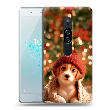 Пластиковый чехол на Sony Xperia XZ2 Premium с принтом Новый год