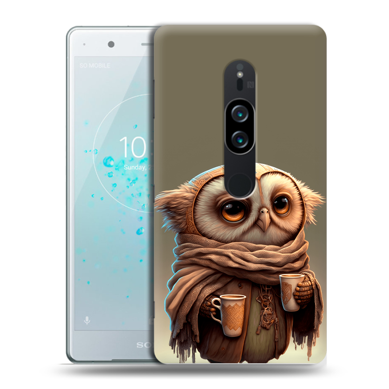 Пластиковый чехол на Sony Xperia XZ2 Premium с принтом Сова Пластиковый чехол на Sony Xperia XZ2 Premium с принтом Сова