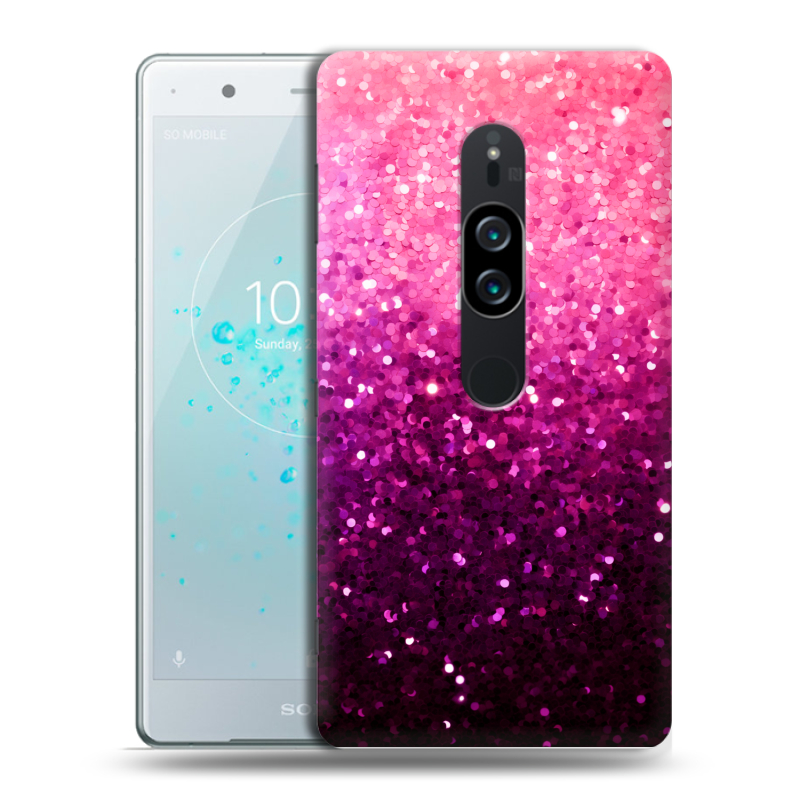 Пластиковый чехол на Sony Xperia XZ2 Premium с принтом Блестки Пластиковый чехол на Sony Xperia XZ2 Premium с принтом Блестки