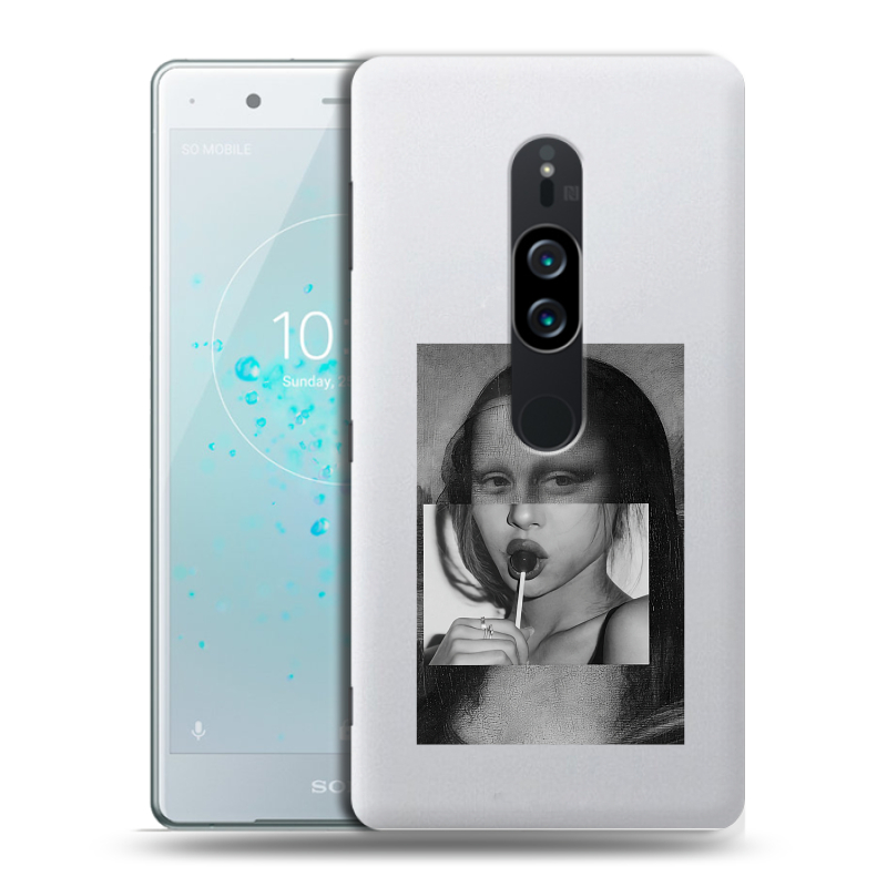 Пластиковый чехол на Sony Xperia XZ2 Premium с принтом Мона Лиза Пластиковый чехол на Sony Xperia XZ2 Premium с принтом Мона Лиза