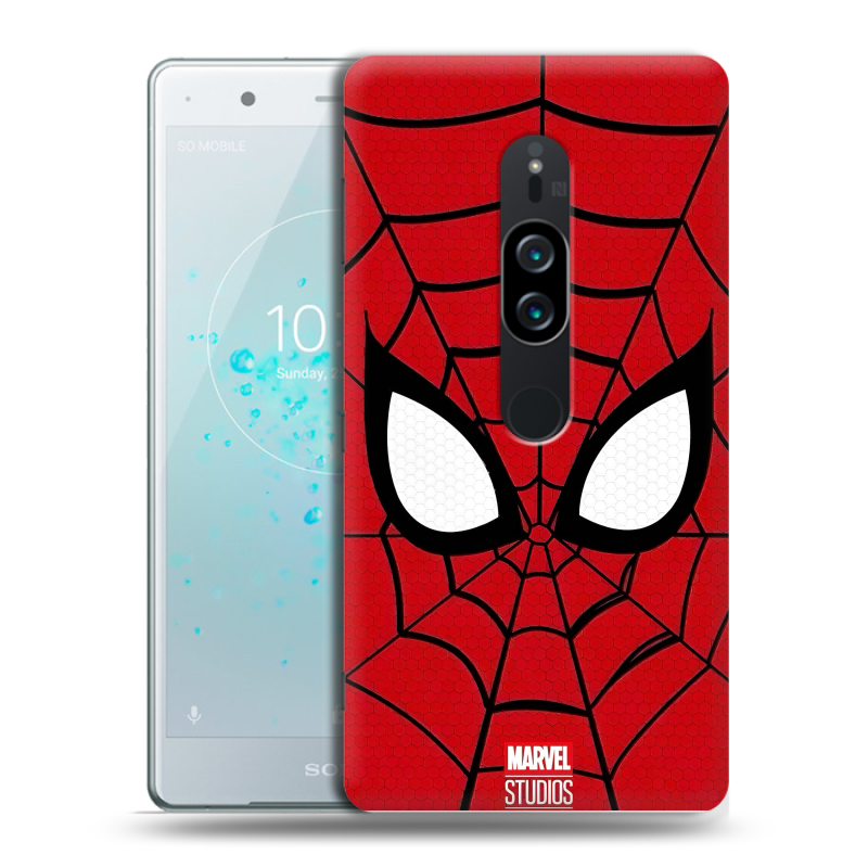 Пластиковый чехол на Sony Xperia XZ2 Premium с принтом человек паук spiderman Пластиковый чехол на Sony Xperia XZ2 Premium с принтом человек паук spiderman