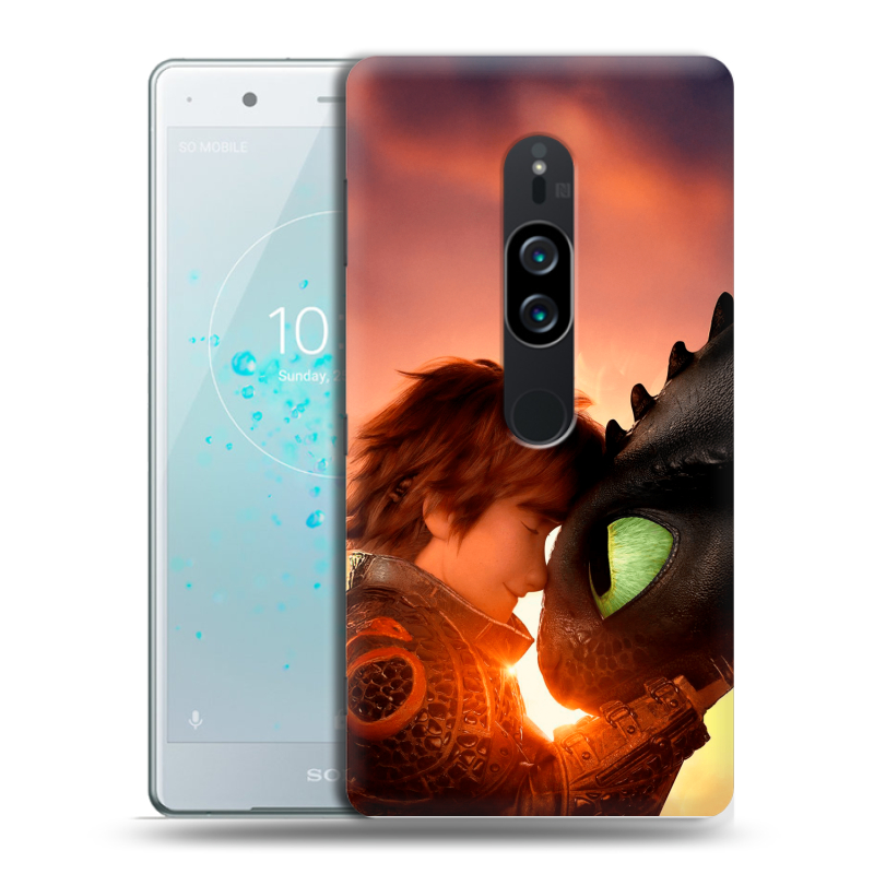 Пластиковый чехол на Sony Xperia XZ2 Premium с принтом Как приручить дракона Пластиковый чехол на Sony Xperia XZ2 Premium с принтом Как приручить дракона