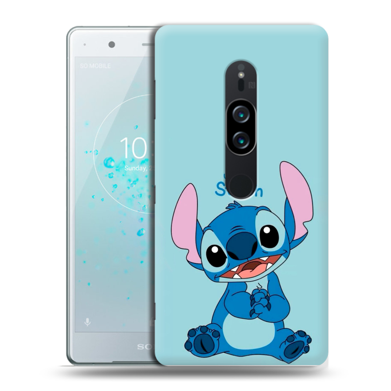 Пластиковый чехол на Sony Xperia XZ2 Premium с принтом Лило и Стич Пластиковый чехол на Sony Xperia XZ2 Premium с принтом Лило и Стич