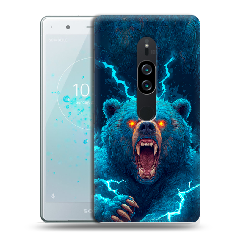 Пластиковый чехол на Sony Xperia XZ2 Premium с принтом Медведь Пластиковый чехол на Sony Xperia XZ2 Premium с принтом Медведь