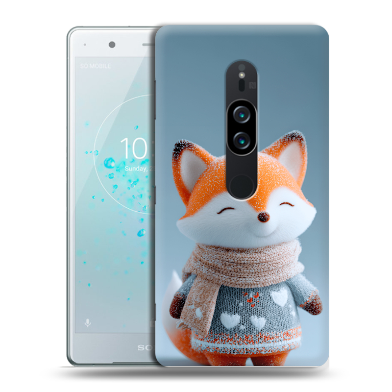 Пластиковый чехол на Sony Xperia XZ2 Premium с принтом Лиса Пластиковый чехол на Sony Xperia XZ2 Premium с принтом Лиса