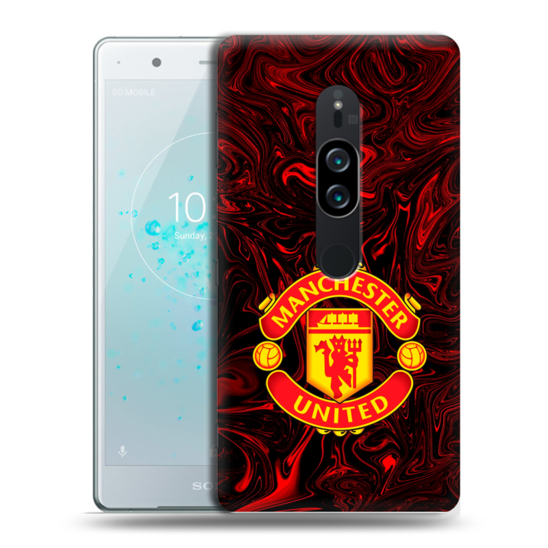 Пластиковый чехол на Sony Xperia XZ2 Premium с принтом Manchester United Пластиковый чехол на Sony Xperia XZ2 Premium с принтом Manchester United