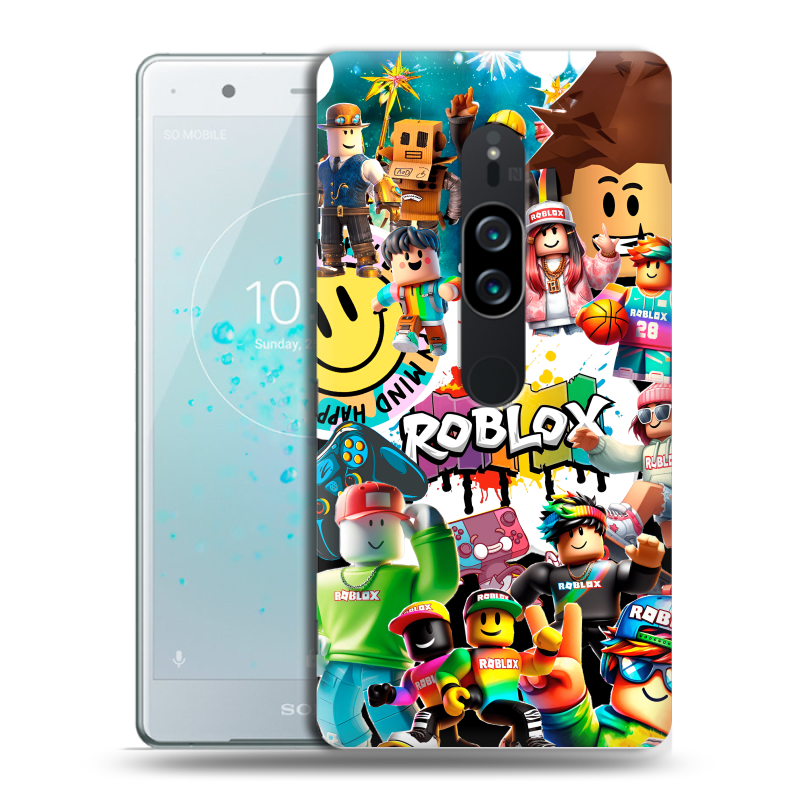 Пластиковый чехол на Sony Xperia XZ2 Premium с принтом Roblox Роблокс Пластиковый чехол на Sony Xperia XZ2 Premium с принтом Roblox Роблокс