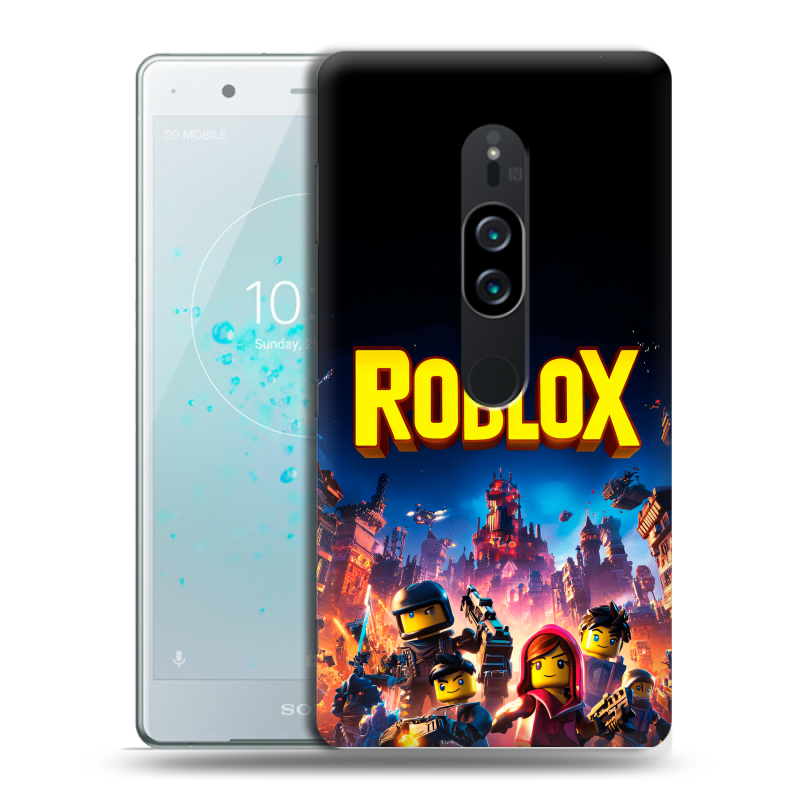 Пластиковый чехол на Sony Xperia XZ2 Premium с принтом Roblox Роблокс Пластиковый чехол на Sony Xperia XZ2 Premium с принтом Roblox Роблокс