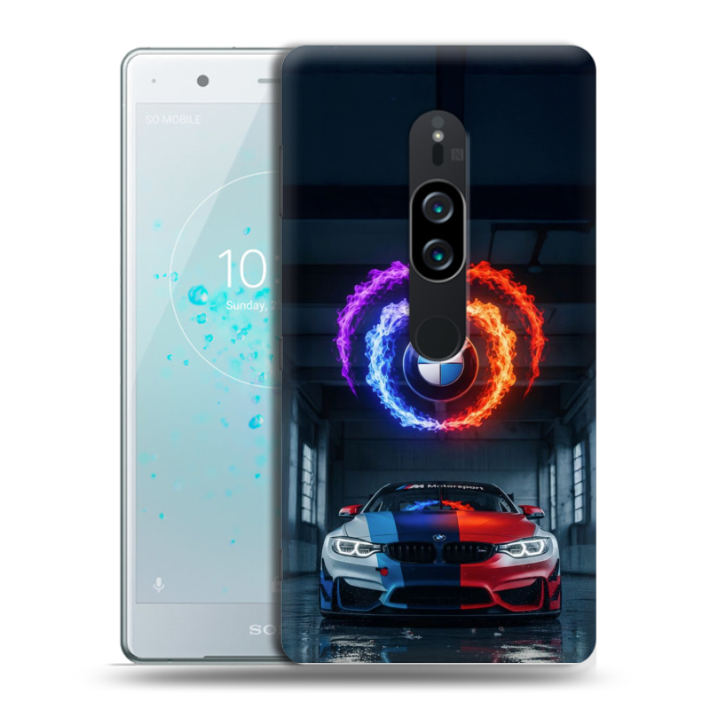 Пластиковый чехол на Sony Xperia XZ2 Premium с принтом BMW БМВ Пластиковый чехол на Sony Xperia XZ2 Premium с принтом BMW БМВ