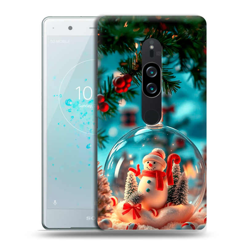 Пластиковый чехол на Sony Xperia XZ2 Premium с принтом Новый год Пластиковый чехол на Sony Xperia XZ2 Premium с принтом Новый год