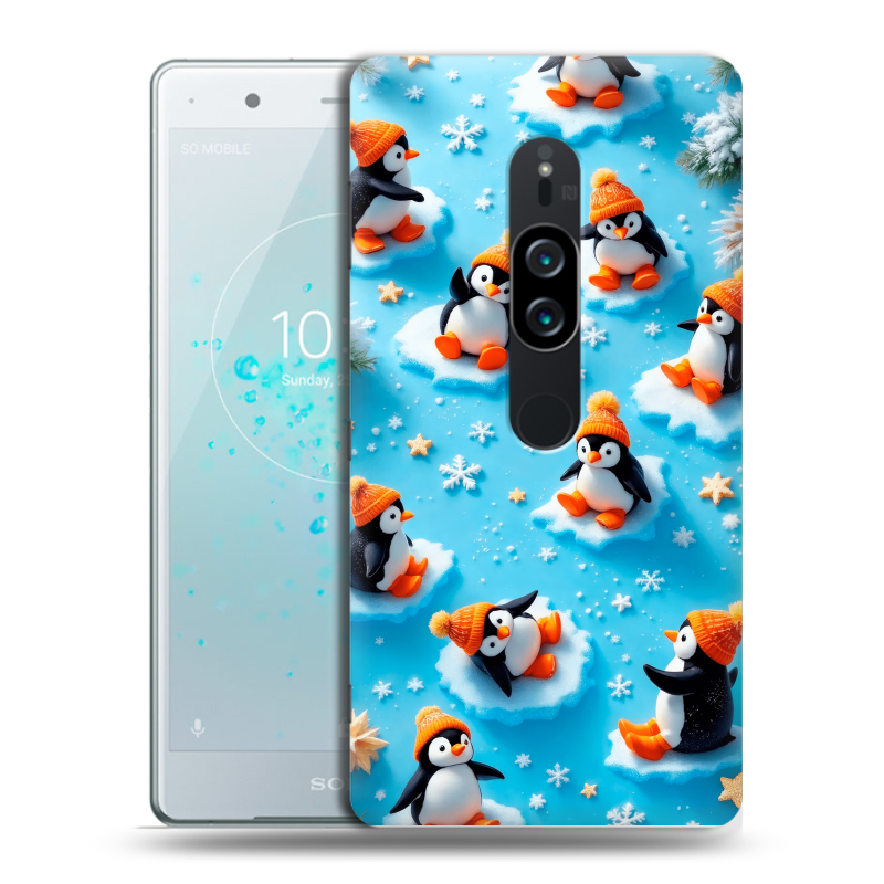 Пластиковый чехол на Sony Xperia XZ2 Premium с принтом Новый год Пластиковый чехол на Sony Xperia XZ2 Premium с принтом Новый год