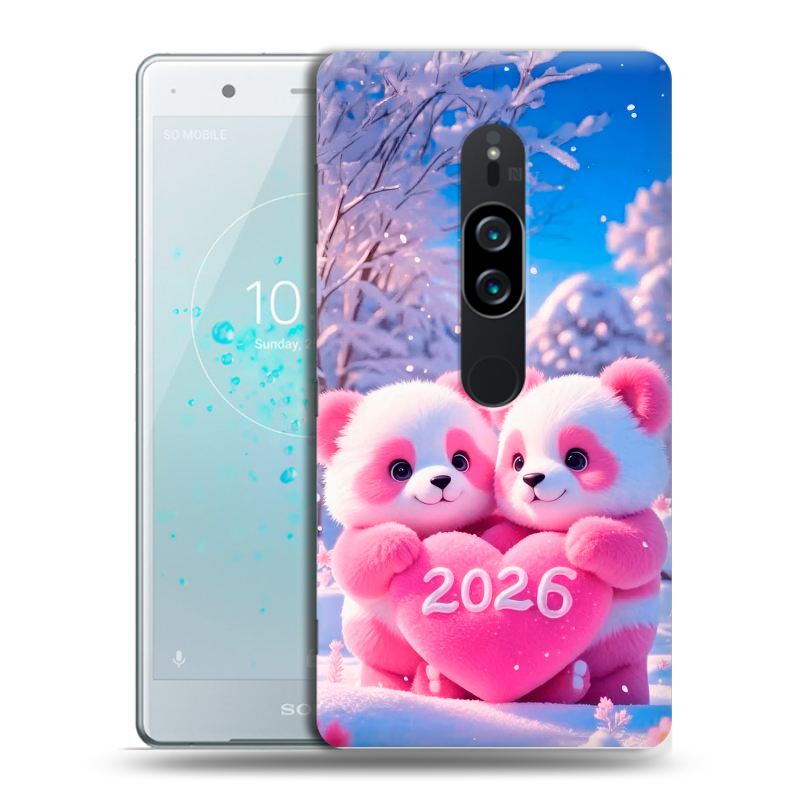 Пластиковый чехол на Sony Xperia XZ2 Premium с принтом Новый год Пластиковый чехол на Sony Xperia XZ2 Premium с принтом Новый год