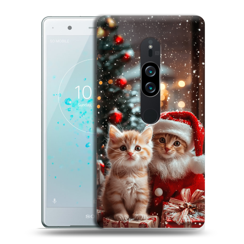 Пластиковый чехол на Sony Xperia XZ2 Premium с принтом Новый год Пластиковый чехол на Sony Xperia XZ2 Premium с принтом Новый год