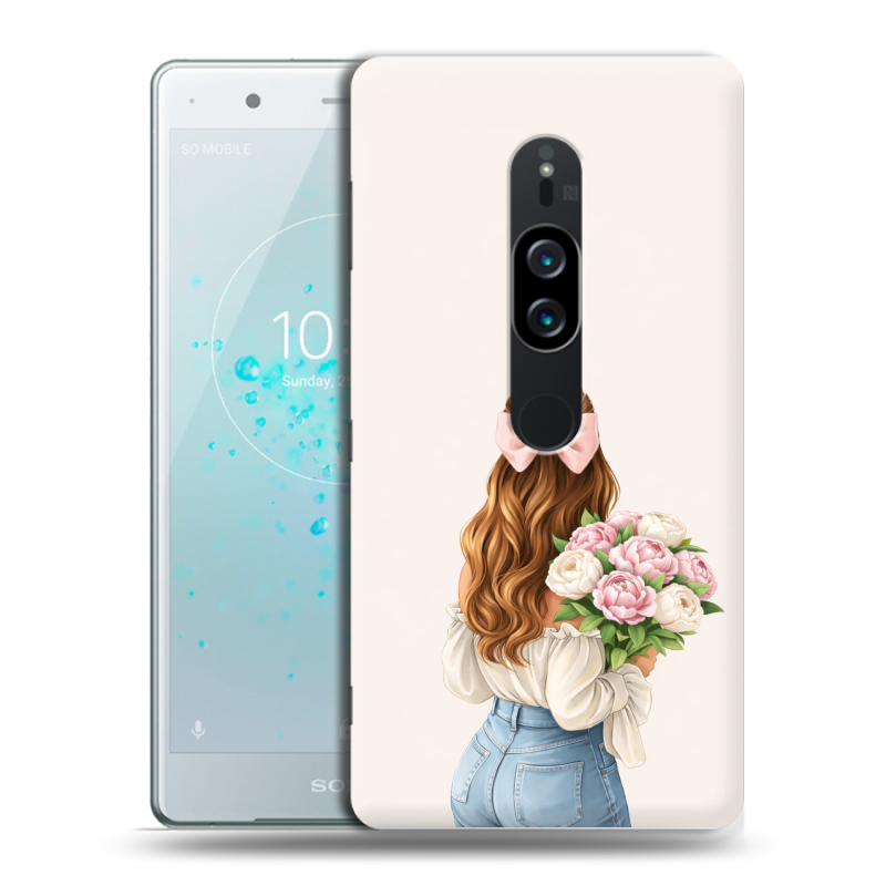 Пластиковый чехол на Sony Xperia XZ2 Premium с принтом женский Пластиковый чехол на Sony Xperia XZ2 Premium с принтом женский