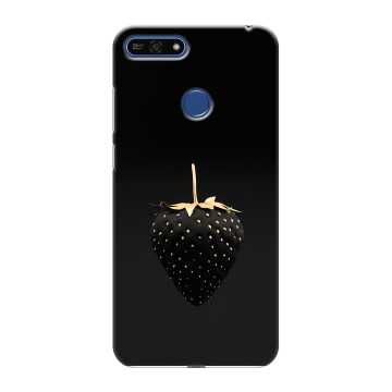 Силиконовый противоударный чехол на Huawei Honor 7A Pro с принтом Черная клубника Силиконовый противоударный чехол на Huawei Honor 7A Pro с принтом Черная клубника