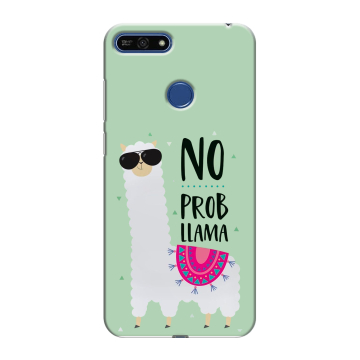 Силиконовый противоударный чехол на Huawei Honor 7A Pro с принтом Лама Силиконовый противоударный чехол на Huawei Honor 7A Pro с принтом Лама
