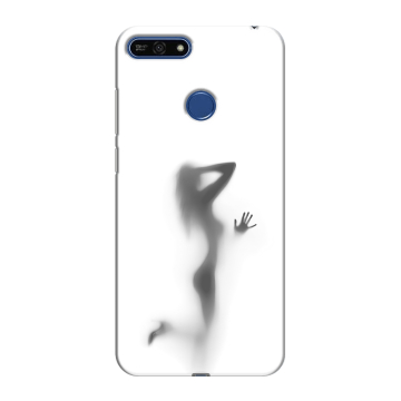 Силиконовый противоударный чехол на Huawei Honor 7A Pro с принтом Силуэт