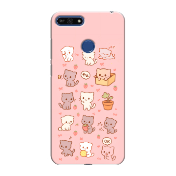 Силиконовый противоударный чехол на Huawei Honor 7A Pro с принтом Hello Kitty Хелоу Кити