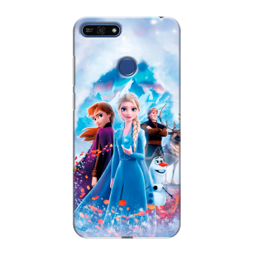 Силиконовый противоударный чехол на Huawei Honor 7A Pro с принтом Холодное сердце Frozen Силиконовый противоударный чехол на Huawei Honor 7A Pro с принтом Холодное сердце Frozen