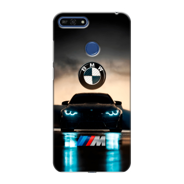 Силиконовый противоударный чехол на Huawei Honor 7A Pro с принтом БМВ BMW