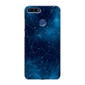 Силиконовый противоударный чехол на Huawei Honor 7A Pro с принтом Космос звезды